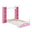 Lit simple en bois en forme de château avec tablette-1238435307