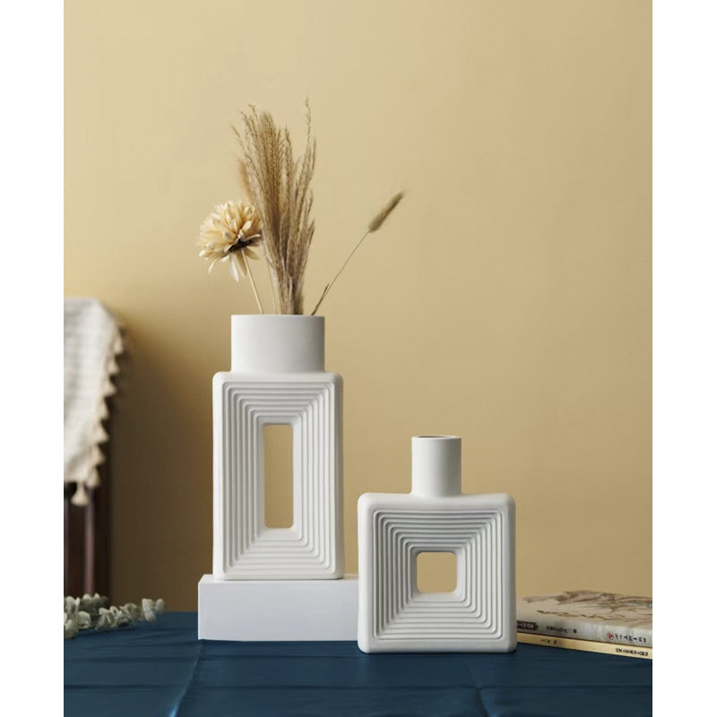 Handmade Ceramic / Porcelain Table Vase, White