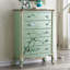 Armoire d'appoint en bois manufacturé brun-vert massif