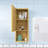 14 In. W X 12 In. D X 35 In. H Plywood Light Oak Linen Cabinet