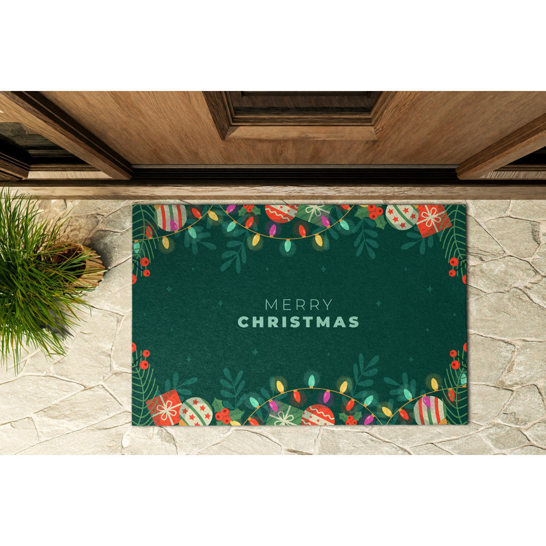 Weihnachtsornament 60 x 90 cm Rutschfeste Türmatte für draußen