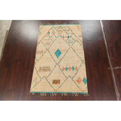 One-of-a-Kind 5'5" X 8'8" Wool Area Rug in Beige