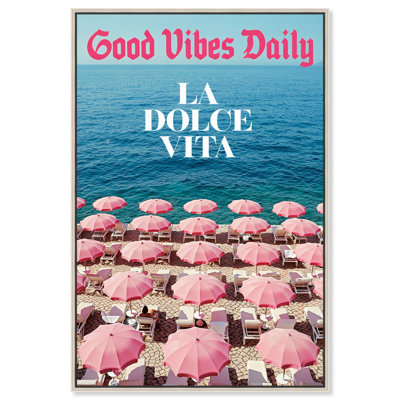 Good Vibes Canvas Print Summer Art Prints by Art Remedy