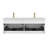 Annaliya 60" Floating Double Sink Bathroom Vanity – Wall-Mounted Wood Cabinet with Acrylic Top, Soft-Close Storage & Fluted Front Design-579329576