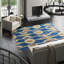 Miri Wool Ikat Area Rug in Blue/Beige-40705406