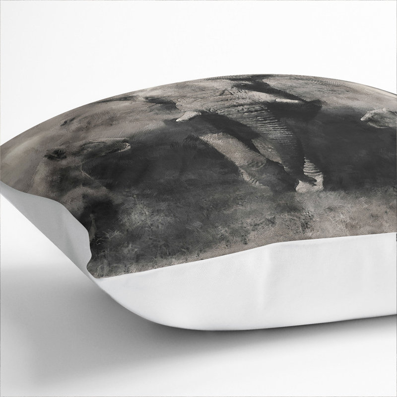 Square Cushion, 40cm H x 40cm W x 15cm D, White