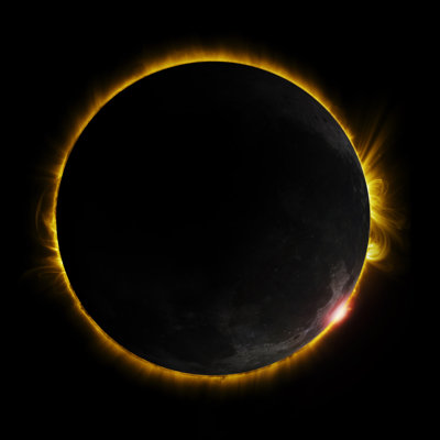 Solar Eclipse by LPETTET - No Frame Print on Canvas