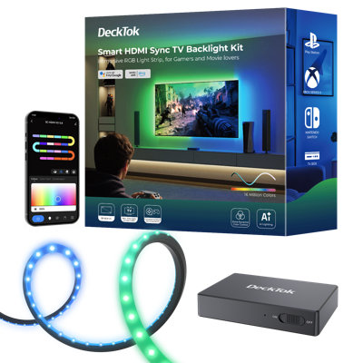 8.6ft. Smart Rgb Dimmable Cuttable Color Changing Led Strip Light, Smart Hdmi Sync Tv Backlight