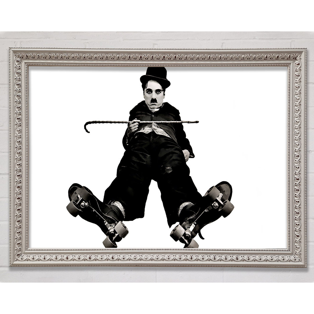 Charlie Chaplin Ice Rink - Einzelner Bilderrahmen Kunstdrucke