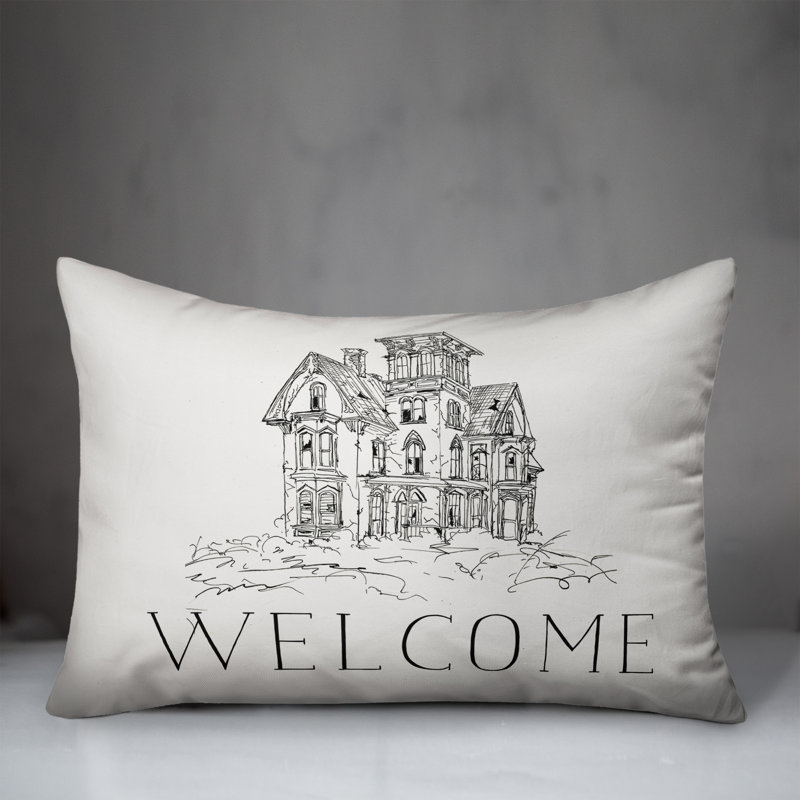  Housse de coussin rectangulaire et insert Drawn Haunted