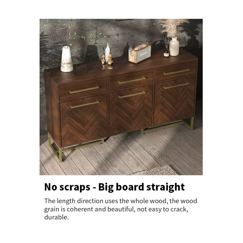 Simple All Solid Wood Accent Cabinet