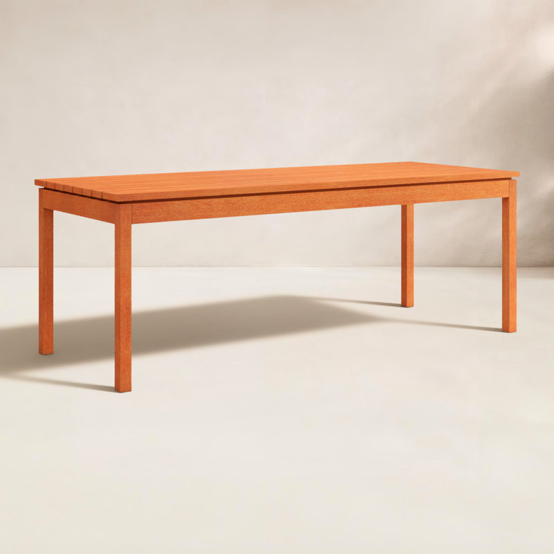 Sonlin Rectangular Eucalyptus Outdoor Dining Table 