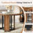 47" Round Dining Table, Wood Circle Traditional Dining Room Table for 4, Walnut