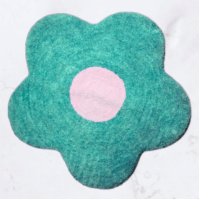  Tapis décoratif en forme de marguerite 30 po x 30 po