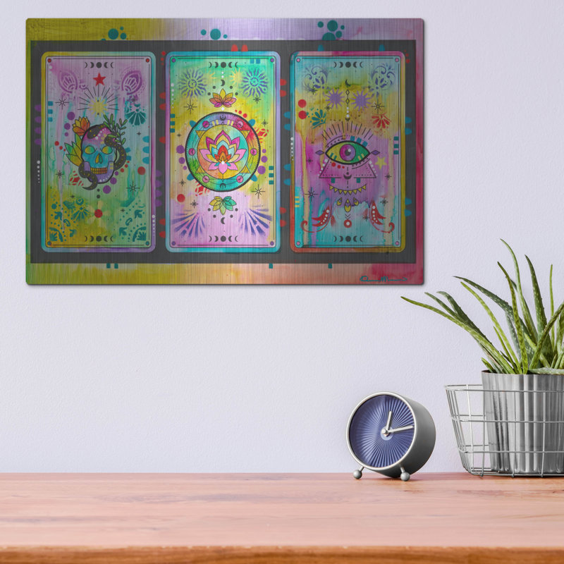 Bungalow Rose «Tarot Reading» par Dean Russo, art mural en métal, H 12 po x l 16 po