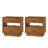 Nance Mid-Century Modern 3-Drawer Nightstand with Hidden Drawer and Built-In Outlets (Set Of 2)-1407802202