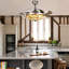42“ Vintage Tiffany-Style Stained Glass Ceiling Fan With Light, 3 Speeds, Remote Control, Timer