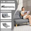 Modern Futon Sofa Bed - Click Clack Convertible 2 Seater-1210646235