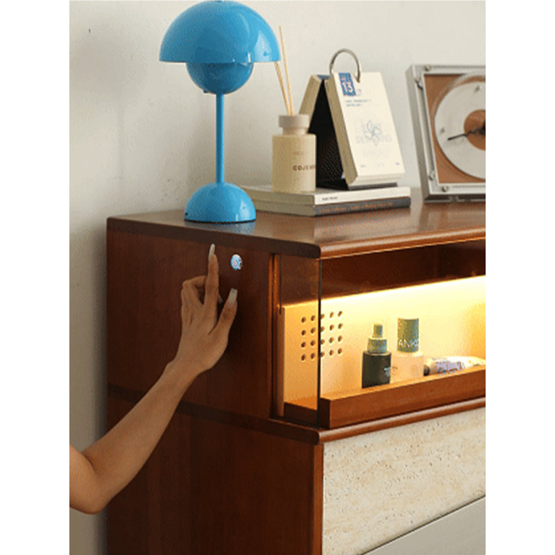 Armoire de rangement 4 tiroirs Boxwood avec lumière ambiante