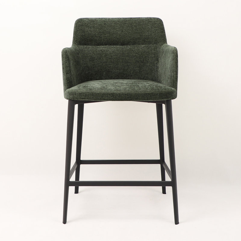 Tabouret de bar et de comptoir Jahnke Earle, Tabouret de comptoir (siège d'une hauteur de 25 p, Vert forêt