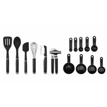 Calphalon 3pc Solid Wood Cooking Utensils Set Slotted Spoons