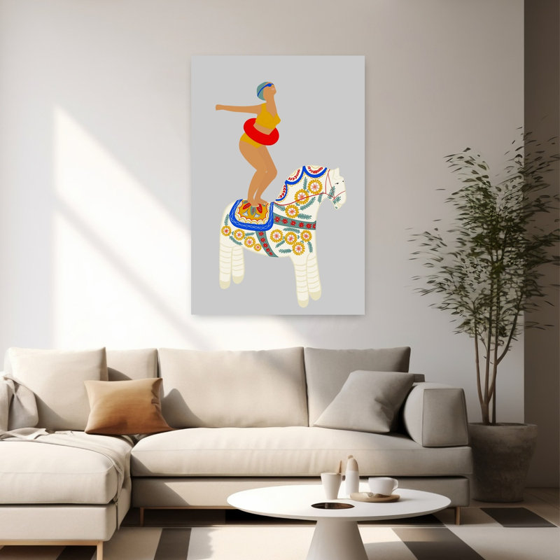 Art contemporain Art cheval contemporain, H 60 po x l 40 po