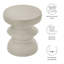 Table d'appoint d'extérieur ronde 15,75 po Terza