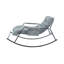 Chaise berçante avec fauteuil coulissant inclinable rembourré en cuir technique