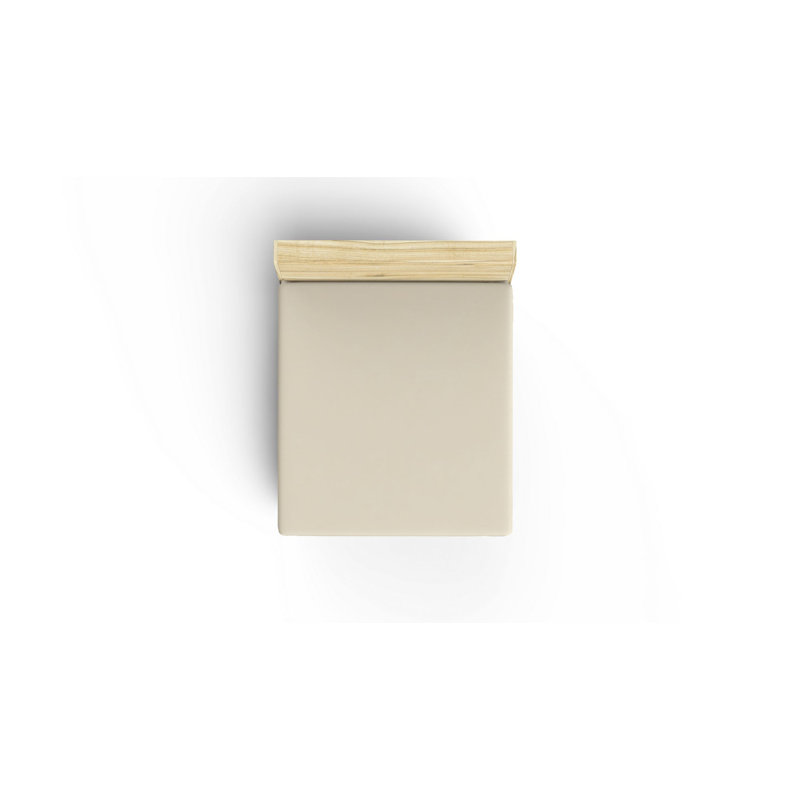 Drap-housse 100% coton Harriss, Drap-housse pour lit simple TG, Crème
