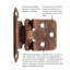 Encadrement de surface à fermeture automatique à surface variable - laiton antique - charnières de porte d'armoire (ensemble de 10)-125354216-91102327