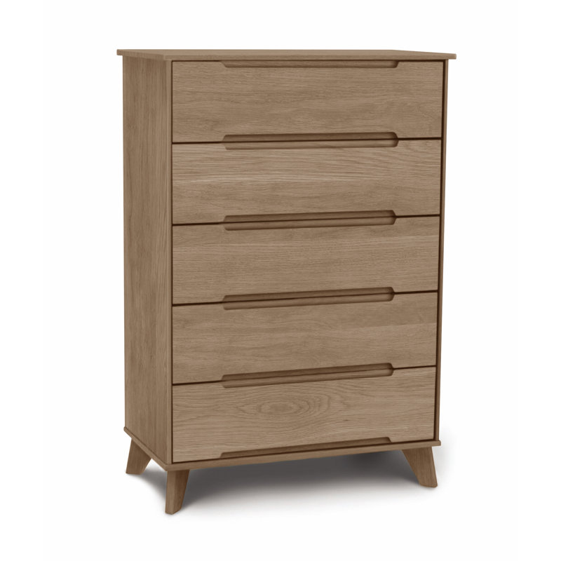Commode 5 tiroirs Linn, Sable