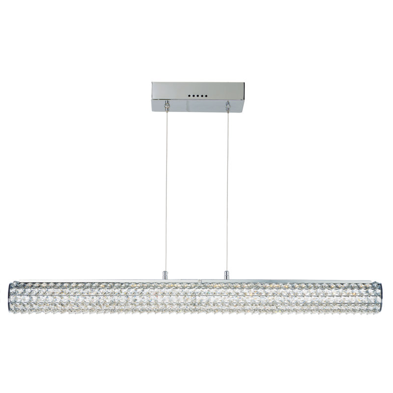 Britt 1 - Light LED Kitchen Island Pendant, 3.8" H x 36" W x 36" D