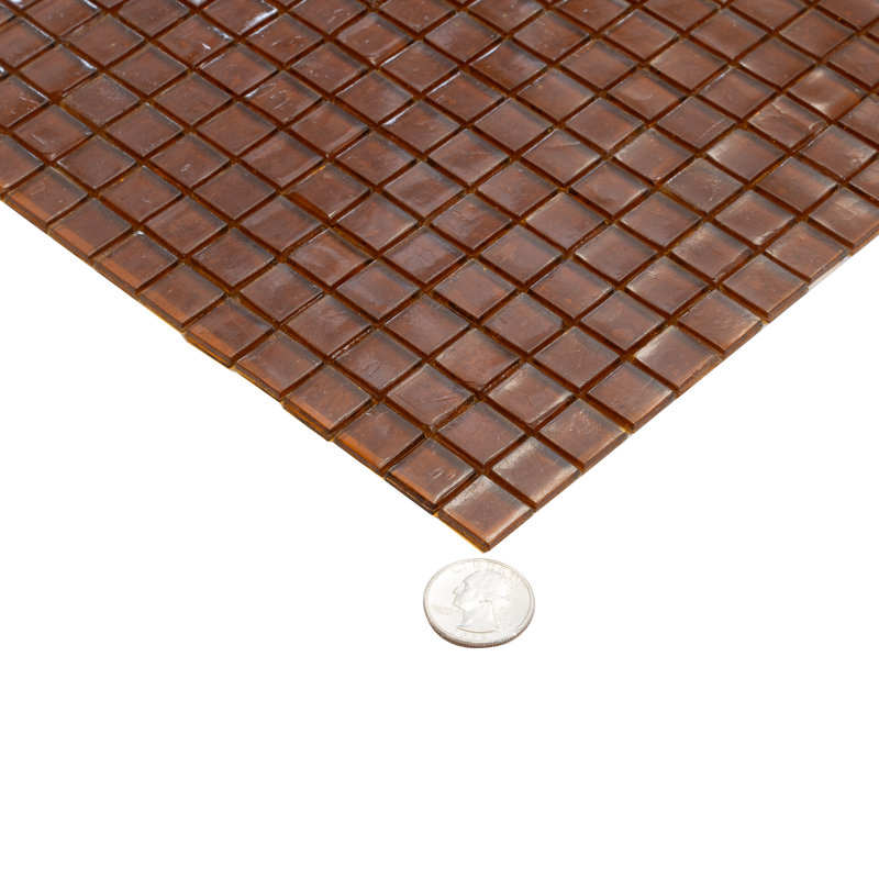 Skosh 0.6" x 0.6" Glass Grid Mosaic Wall & Floor Tile