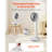 8 inch Foldable Rechargeable Oscillating Fan 3 in 1 Remote 8 Speeds