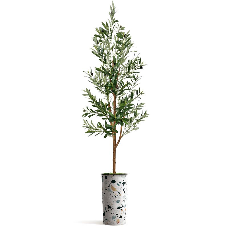 45 po olivier artificiel en pot, H 68 po x l 13 po x P 13 po