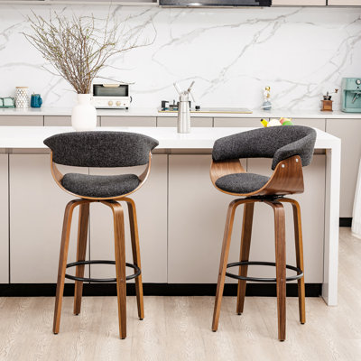 Tavar Upholstered Faux Leather Bar Stool
