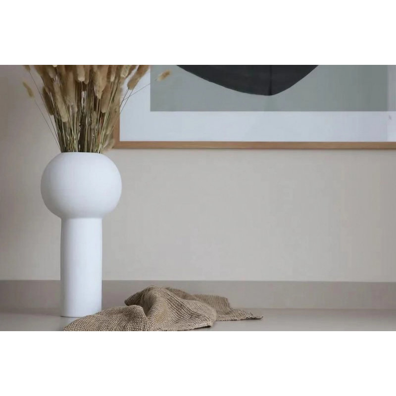 Creath Ceramic Table Vase, White, 13cm H x 16cm W x 23cm D