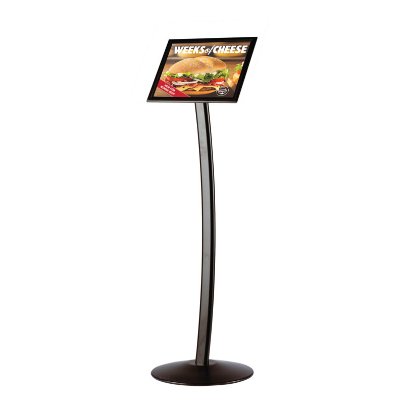 Pedestal Curved Sign Menu Holder