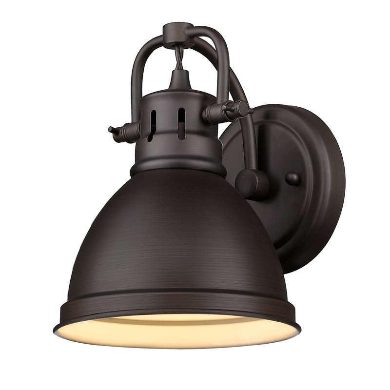 Applique murale 1 lumière pour salle de bain Calico, Bronze huilé, Bronze huilé