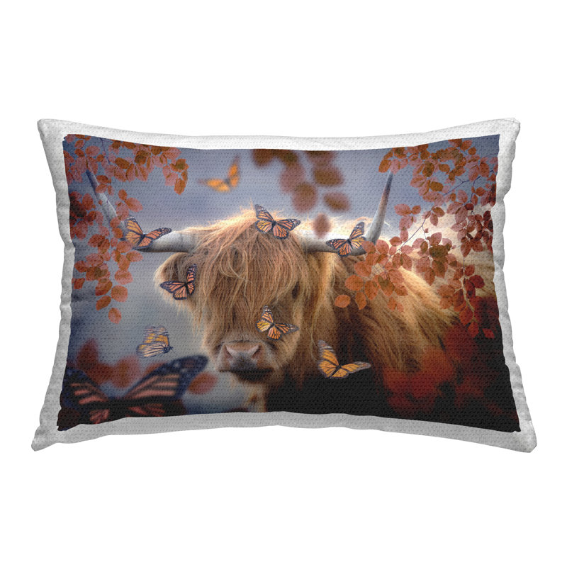 Coussin d'extérieur imprimé monarque par Reinders