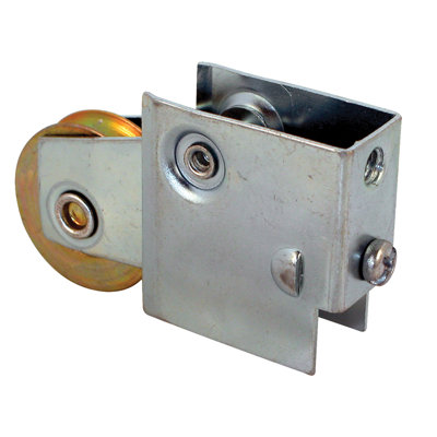 Single 1-1/2 In. Steel Roller Assembly, Ball Bearing, Plain Back