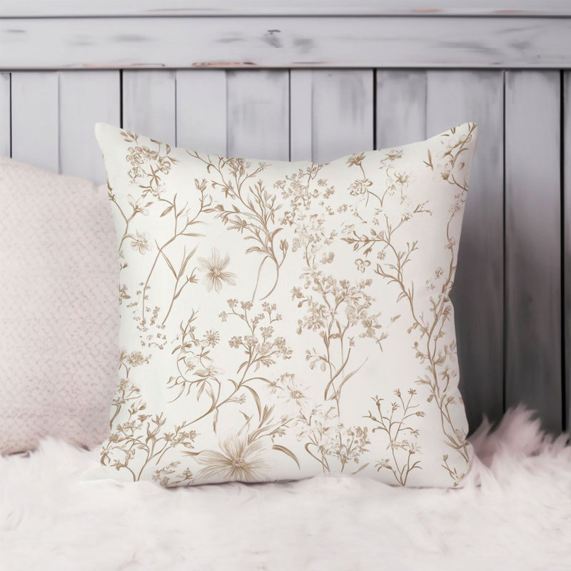 Animals Easter Bunny Rabbits VI Cottage Throw Pillow Cover, Square 18"