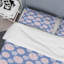 Motif de cercle bleu - ensemble de housse de couette abstrait - polyester microfibre