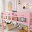 Low Twin Over Twin Bunk Bed, Floor Bunk Bed With Ladder, Solid Wood Twin Bunk Bed For Kids & Juniors, White-359705130