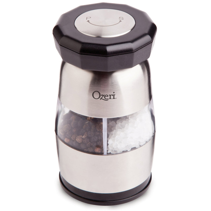 Stainless Steel Dual Chamber Salt and Pepper Grinder