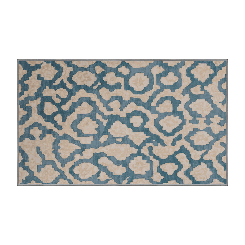 Tapis gris lavable à la machine, Rectangle 6 pi x 9 pi