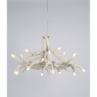 Lustre en bois de cerf Guntar