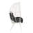 Galzed Black Fabric & White Wicker Patio Lounge Chair