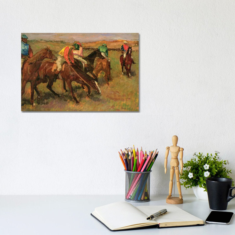 Before The Races, C.1882 by Edgar Degas - Wrapped Canvas Painting, 20.32 cm H x 30.48 cm W