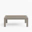 Table basse d'extérieur en métal toutes saisons 43 po x 24 po avec plateau d'aspect bois-1222630059